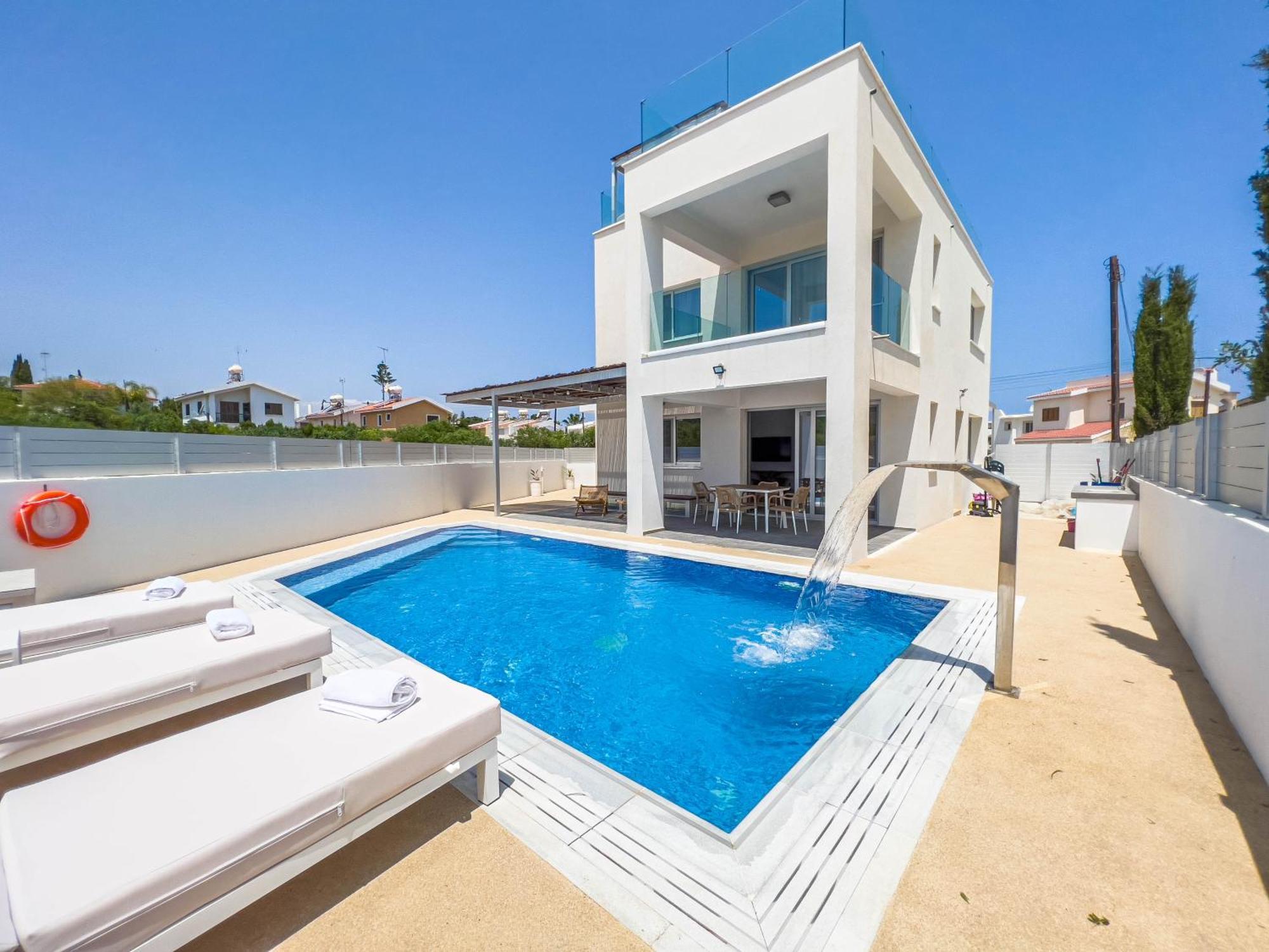 Geo Panoramic Villa +Pool +Game Room +Gym Πρωταράς Εξωτερικό φωτογραφία